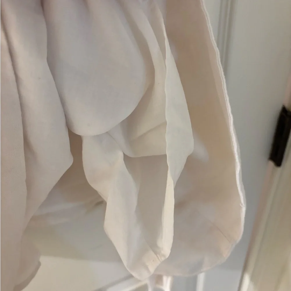 Banana Republic White Off-Shoulder Tie Front Linen Blend Sundress Small - Picture 4 of 8